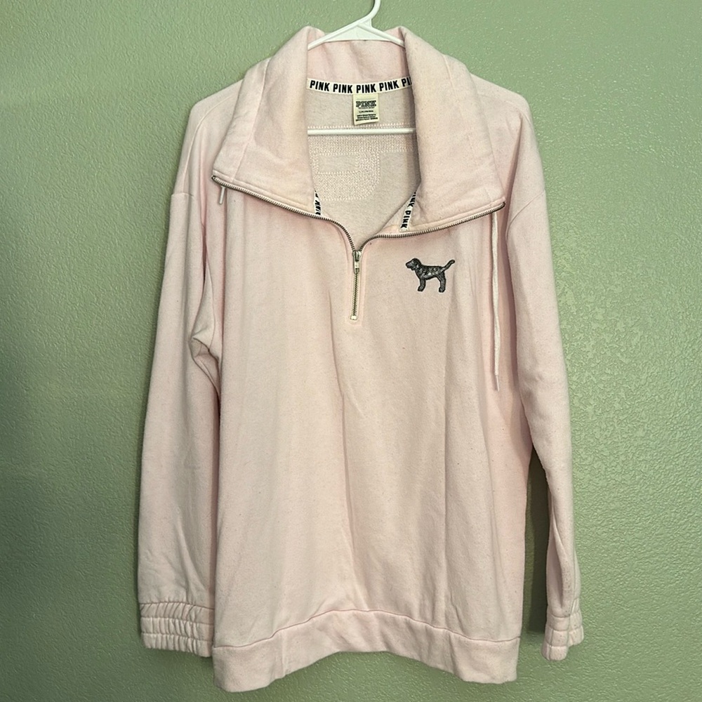 Victoria’s Secret PINK pullover BLING hoodie with side string detail - Size L
